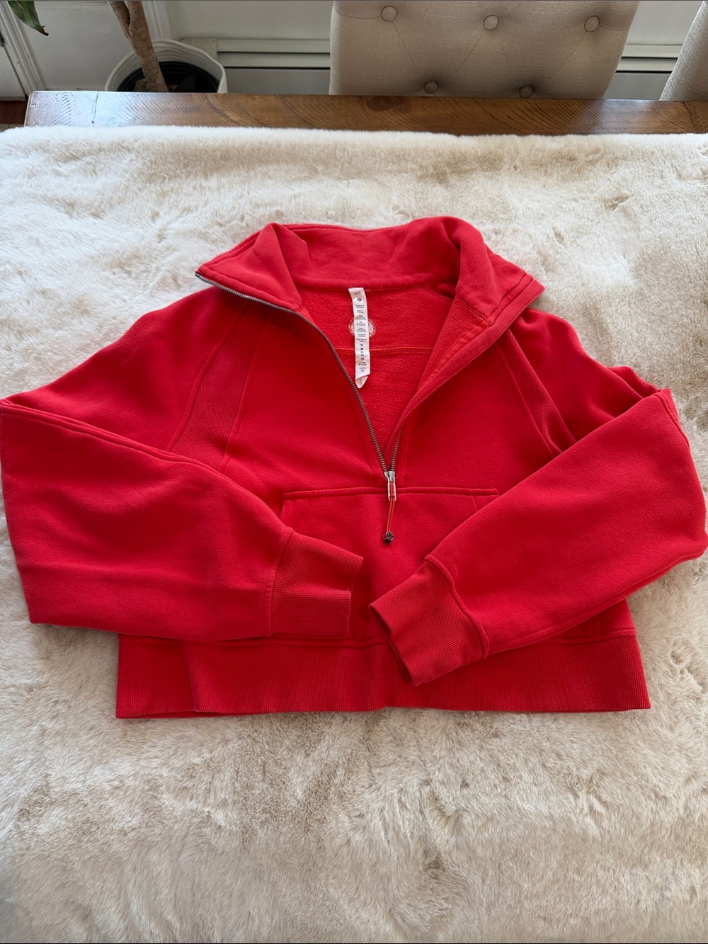 Red Lululemon Quarter Zip Scuba